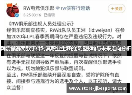 魏震禁赛罚款事件对其职业生涯的深远影响与未来走向分析